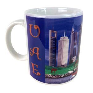 Dubai UAE Skyline Tourist Souvenir Colorful Ceramic Coffee Mug